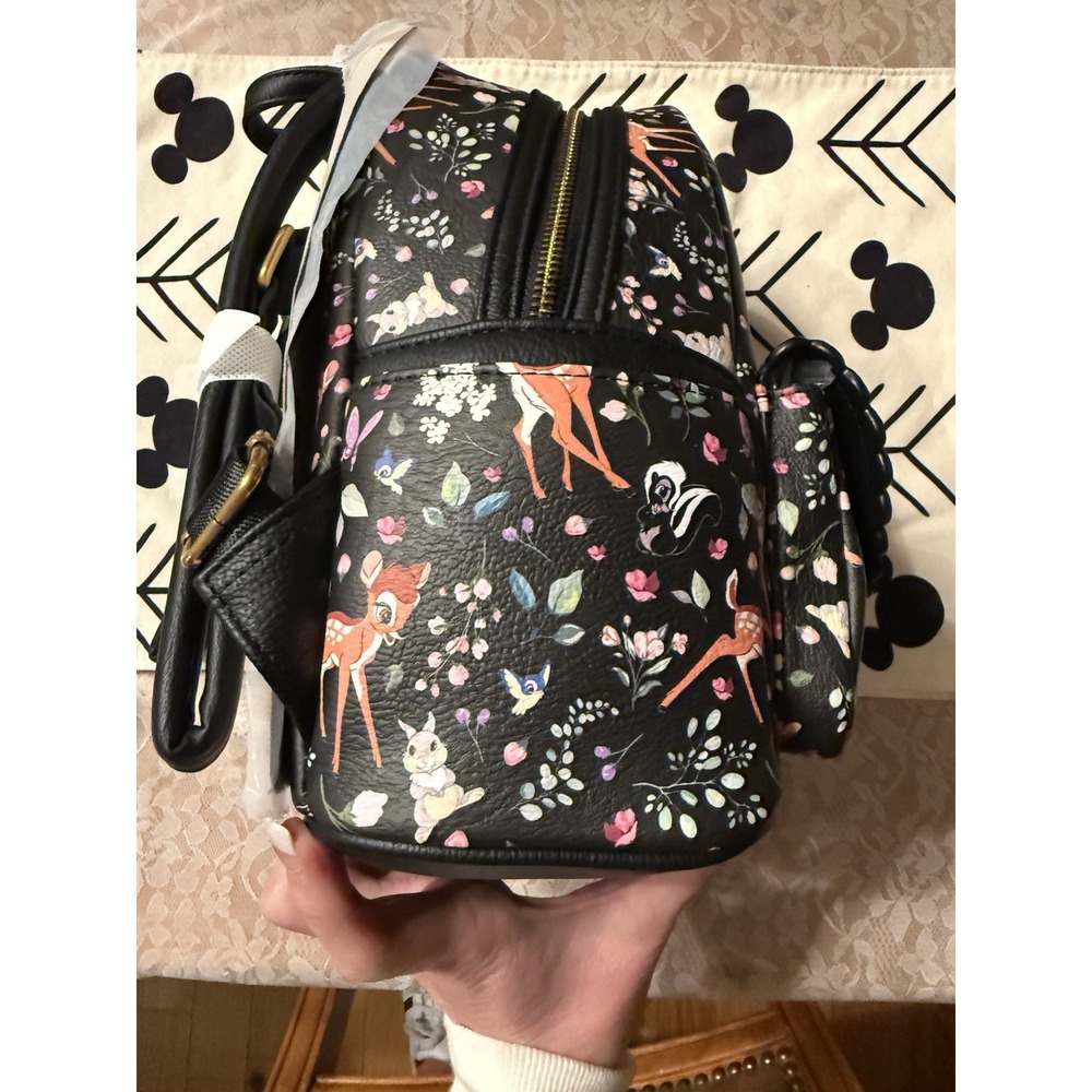Disney Parks x Loungefly Bambi Floral Mini Backpack • New w/ Tags + Sealed Strap - Picture 4 of 4